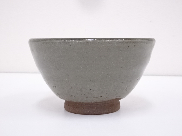 ♦茶道具 抹茶盌 竹節高台 唐津 益子焼？アンティーク 骨董品 コレクション ♢茶道具 抹茶盌 竹節高台 唐津 益子焼？アンティーク 骨董品